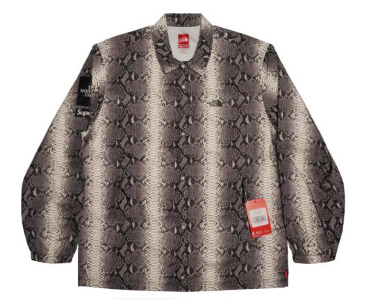 Supreme x The North Face Taped Seam Coaches Jacket 'Snakeskin' Black SS18 - SOLE SERIOUSS (1)
