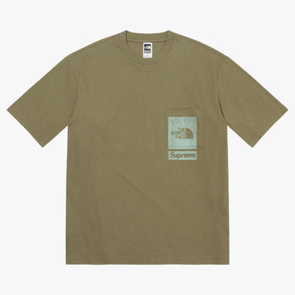 Supreme x The North Face Tee 'Printed Pocket' Olive SS23 - SOLE SERIOUSS (1)