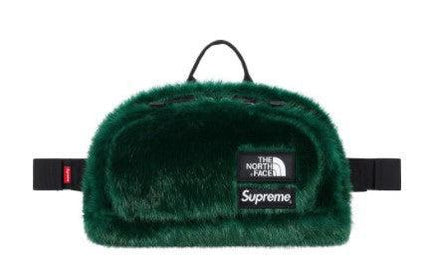 Supreme x The North Face Waist Bag 'Faux Fur' Green FW20 - SOLE SERIOUSS (1)