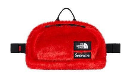 Supreme x The North Face Waist Bag 'Faux Fur' Red FW20 - SOLE SERIOUSS (1)