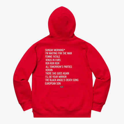 Supreme x The Velvet Underground Hooded Sweatshirt Red (FW19) - SOLE SERIOUSS (2)