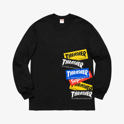 Supreme x Thrasher L/S Tee 'Multi Logo' Black (FW21) - SOLE SERIOUSS (1)