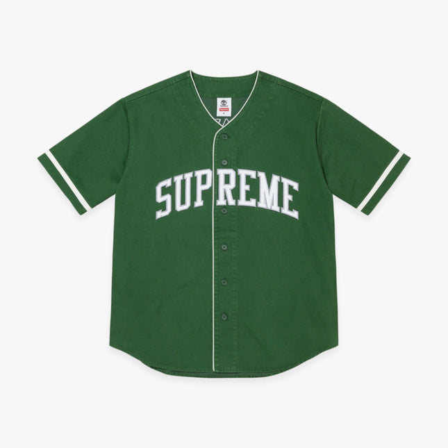 Supreme x Timberland Baseball Jersey Green SS23 - SOLE SERIOUSS (1)