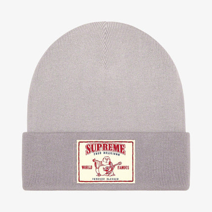 Supreme x True Religion Beanie Light Grey (FW21) - SOLE SERIOUSS (1)