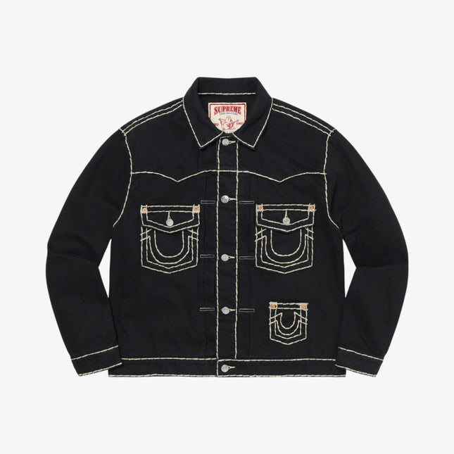 Supreme x True Religion Denim Trucker Jacket Black (FW21) - SOLE SERIOUSS (1)