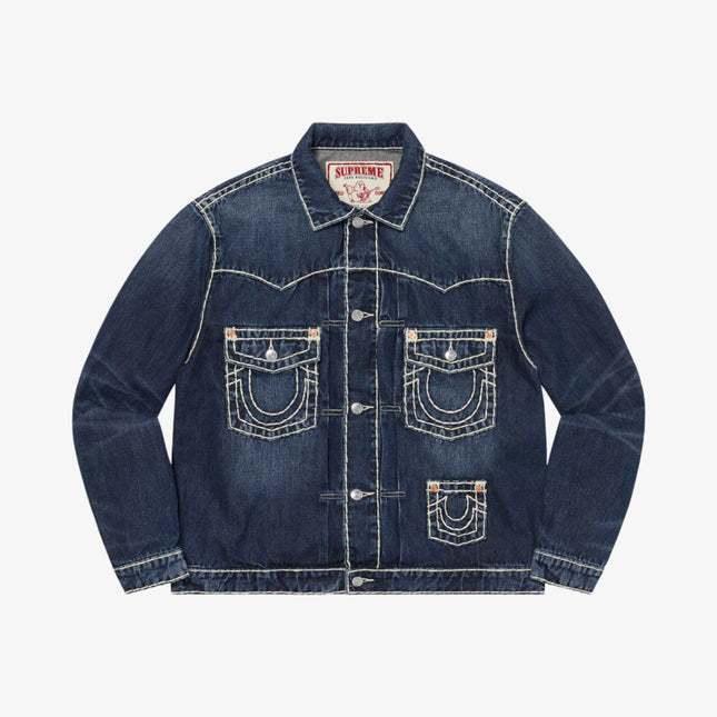 Supreme x True Religion Denim Trucker Jacket Washed Blue (FW21) - SOLE SERIOUSS (1)