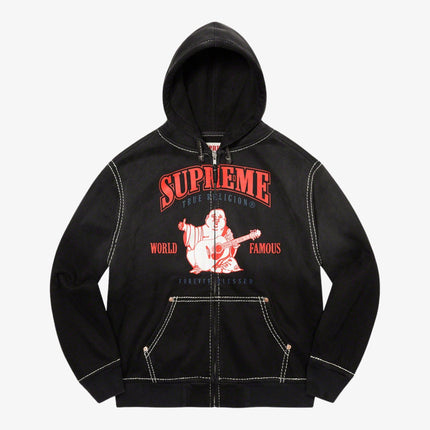 Supreme x True Religion Zip Up Hooded Sweatshirt Black (FW21) - SOLE SERIOUSS (1)