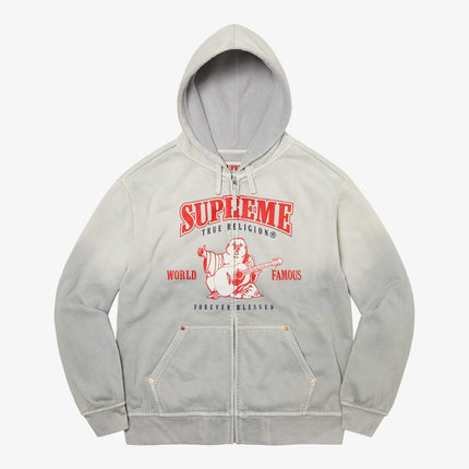 Supreme x True Religion Zip Up Hooded Sweatshirt Light Grey FW21 - SOLE SERIOUSS (1)