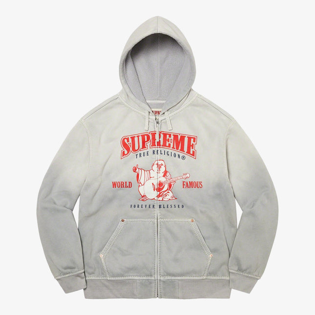 Supreme x True Religion Zip Up Hooded Sweatshirt Light Grey (FW21) - SOLE SERIOUSS (1)