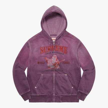 Supreme x True Religion Zip Up Hooded Sweatshirt Purple (FW21) - SOLE SERIOUSS (1)