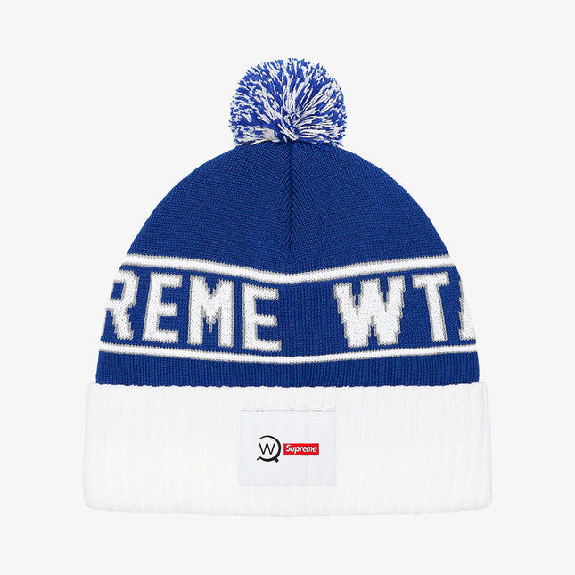 Supreme x WTAPS Beanie Blue (FW21) - SOLE SERIOUSS (1)