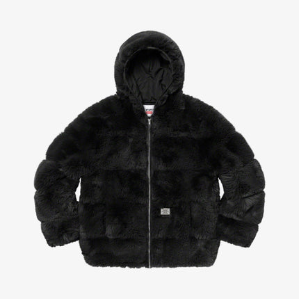 Supreme x WTAPS Faux Fur Hooded Jacket Black FW21 - SOLE SERIOUSS (1)