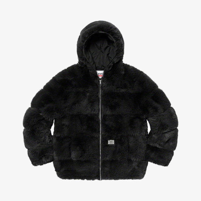 Supreme x WTAPS Faux Fur Hooded Jacket Black (FW21) - SOLE SERIOUSS (1)