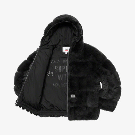 Supreme x WTAPS Faux Fur Hooded Jacket Black FW21 - SOLE SERIOUSS (2)