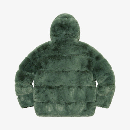 Supreme x WTAPS Faux Fur Hooded Jacket Green FW21 - SOLE SERIOUSS (3)
