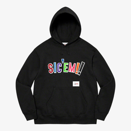 Supreme x WTAPS Hooded Sweatshirt 'Sic Em!' Black (FW21) - SOLE SERIOUSS (1)