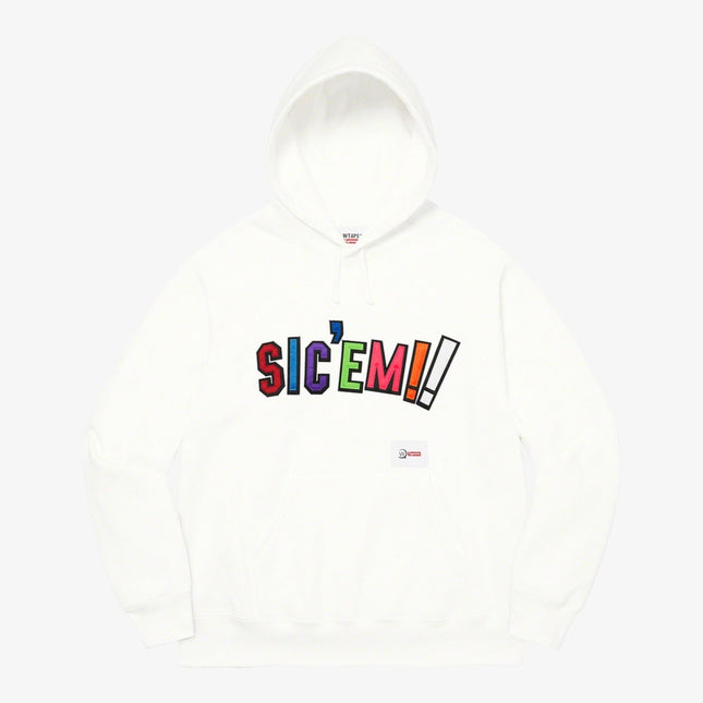 Supreme x WTAPS Hooded Sweatshirt 'Sic Em!' White (FW21) - SOLE SERIOUSS (1)