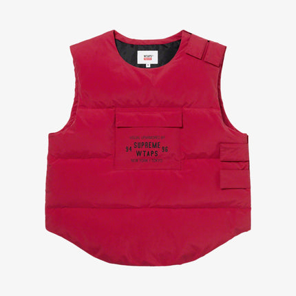 Supreme x WTAPS Tactical Down Vest Red FW21 - SOLE SERIOUSS (1)