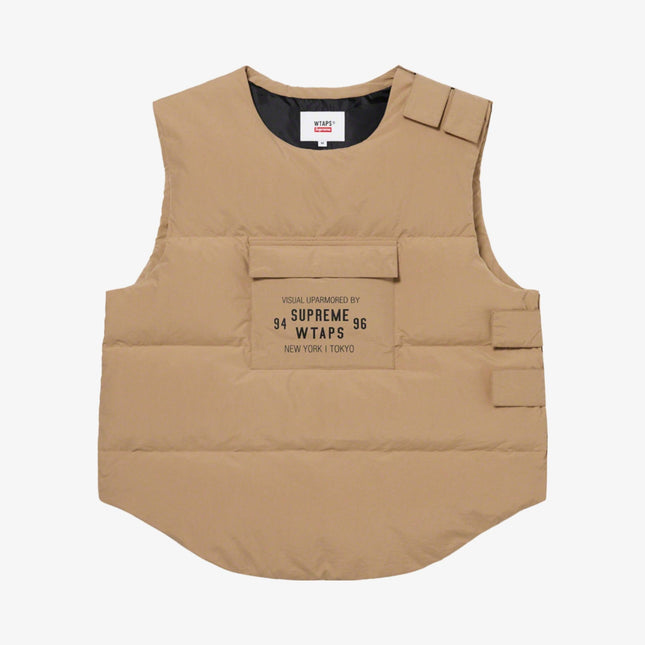 Supreme x WTAPS Tactical Down Vest Tan (FW21) - SOLE SERIOUSS (1)