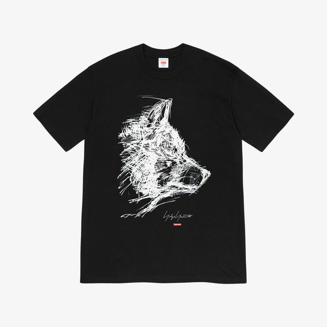 Supreme x Yohji Yamamoto Tee 'Scribble Wolf' Black (FW20) - SOLE SERIOUSS (1)