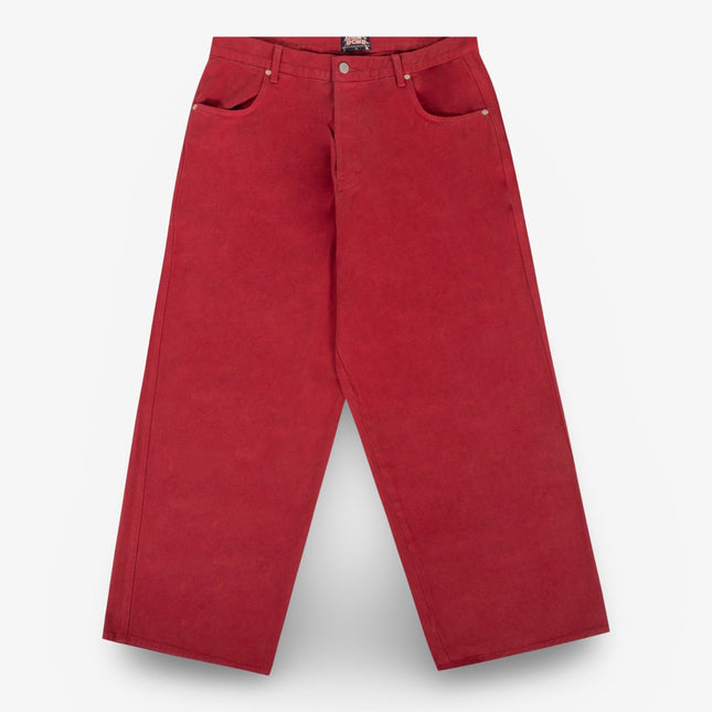 The Hundreds 'Adam Bomb' Washed Baggy Room Denim Burgundy - SOLE SERIOUSS (1)