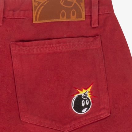 The Hundreds 'Adam Bomb' Washed Baggy Room Denim Burgundy - SOLE SERIOUSS (3)