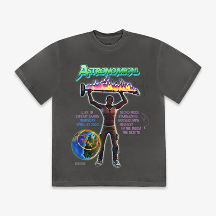 Travis Scott x Fortnite T-Shirt 'Cactus Jack Astroworld Back Bling' Washed Black SS20 - SOLE SERIOUSS (1)