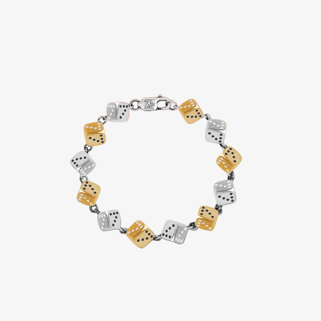 Triple Sevens '7' Dice Bracelet 18K Gold Plated / Stainless Steel | SOLE SERIOUSS [1]