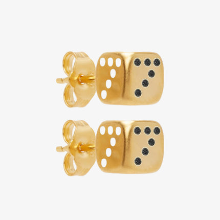 Triple Sevens '7' Dice Earring Set Gold | SOLE SERIOUSS [1]