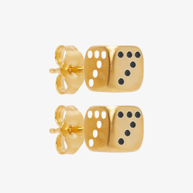 Triple Sevens '7' Dice Earring Set Gold | SOLE SERIOUSS [1]