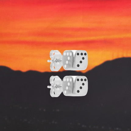 Triple Sevens '7' Dice Earring Set Silver | SOLE SERIOUSS [2]