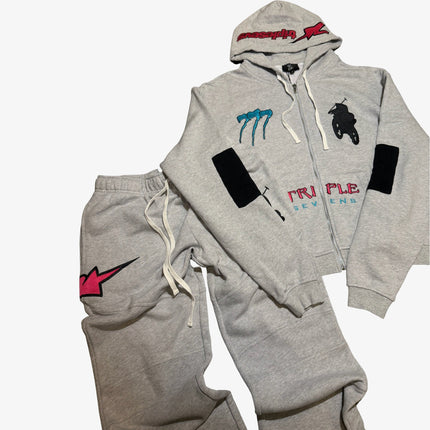 Triple Sevens 'Moto Vice' Sweatpants Grey | SOLE SERIOUSS [2]