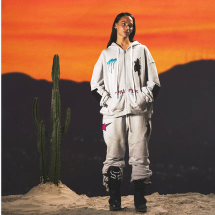 Triple Sevens 'Moto Vice' Zip-Up Hoodie Grey | SOLE SERIOUSS [4]