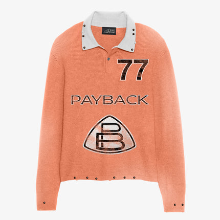 Triple Sevens 'Payback' Boxy Cropped Polo Orange | SOLE SERIOUSS [1]