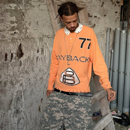 Triple Sevens 'Payback' Boxy Cropped Polo Orange | SOLE SERIOUSS [3]