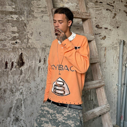 Triple Sevens 'Payback' Boxy Cropped Polo Orange | SOLE SERIOUSS [4]