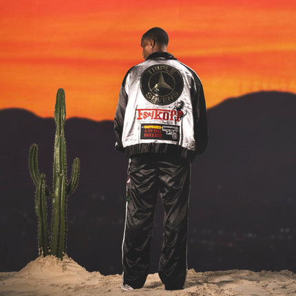 Triple Sevens 'Racing Team' Satin Boxy Varsity Jacket Black / Silver | SOLE SERIOUSS [6]