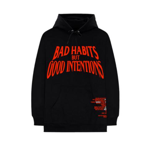 Vlone x NAV 'Bad Habits but Good Intentions' Hoodie Black SS20 - SOLE SERIOUSS (1)