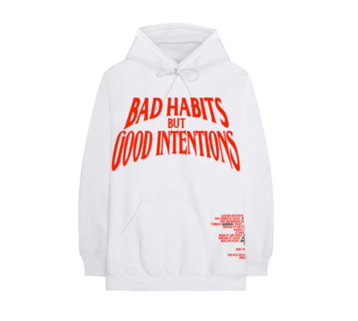 Vlone x NAV 'Bad Habits but Good Intentions' Hoodie White SS20 - SOLE SERIOUSS (1)