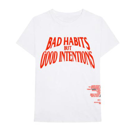 Vlone x NAV 'Bad Habits but Good Intentions' T-Shirt White SS20 - SOLE SERIOUSS (1)