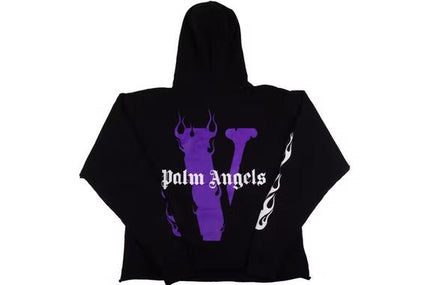 Vlone x Palm Angels 'Flame' Hoodie Black / Purple SS18 - SOLE SERIOUSS (1)