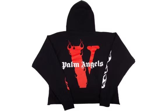 Vlone x Palm Angels 'Flame' Hoodie Black / Red SS18 - SOLE SERIOUSS (1)