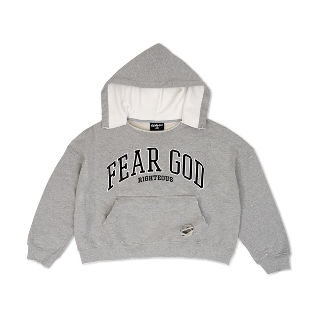 We Are Righteous 'Fear God' Distressed Cropped Hoodie | SOLE SERIOUSS [1]
