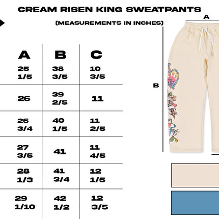 We Are Righteous 'Risen King' Sweatpants Cream | SOLE SERIOUSS [2]