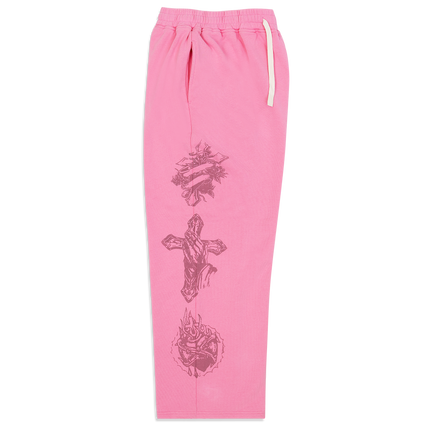 We Are Righteous 'Tatted Believer' Sweatpants Pink | SOLE SERIOUSS [2]