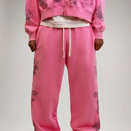 We Are Righteous 'Tatted Believer' Sweatpants Pink | SOLE SERIOUSS [4]