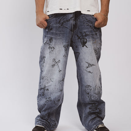 We Are Righteous 'Tattoo' Denim Jeans | SOLE SERIOUSS [2]