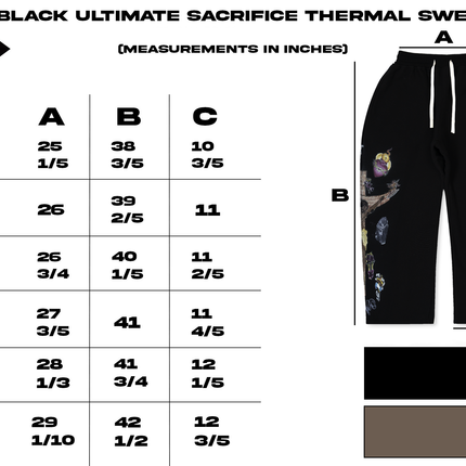 We Are Righteous 'Ultimate Sacrifice' Thermal Sweatpants Black | SOLE SERIOUSS [4]