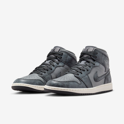 (Women's) Air Jordan 1 Mid SE 'Distressed Smoke Grey' (2024) FJ3448-001 - SOLE SERIOUSS (3)