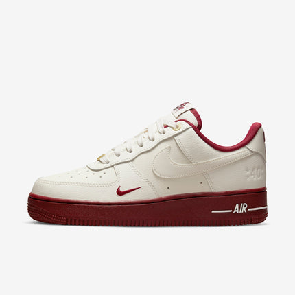 (Women's) Nike Air Force 1 Low '07 SE '40th Anniversary Edition Sail / Team Red' (2022) DQ7582-100 - SOLE SERIOUSS (1)